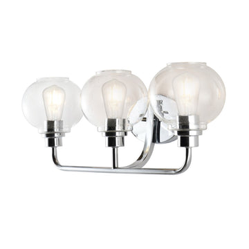Sandrine Iron/Seeded Glass Cottage Rustic LED Vanity Light